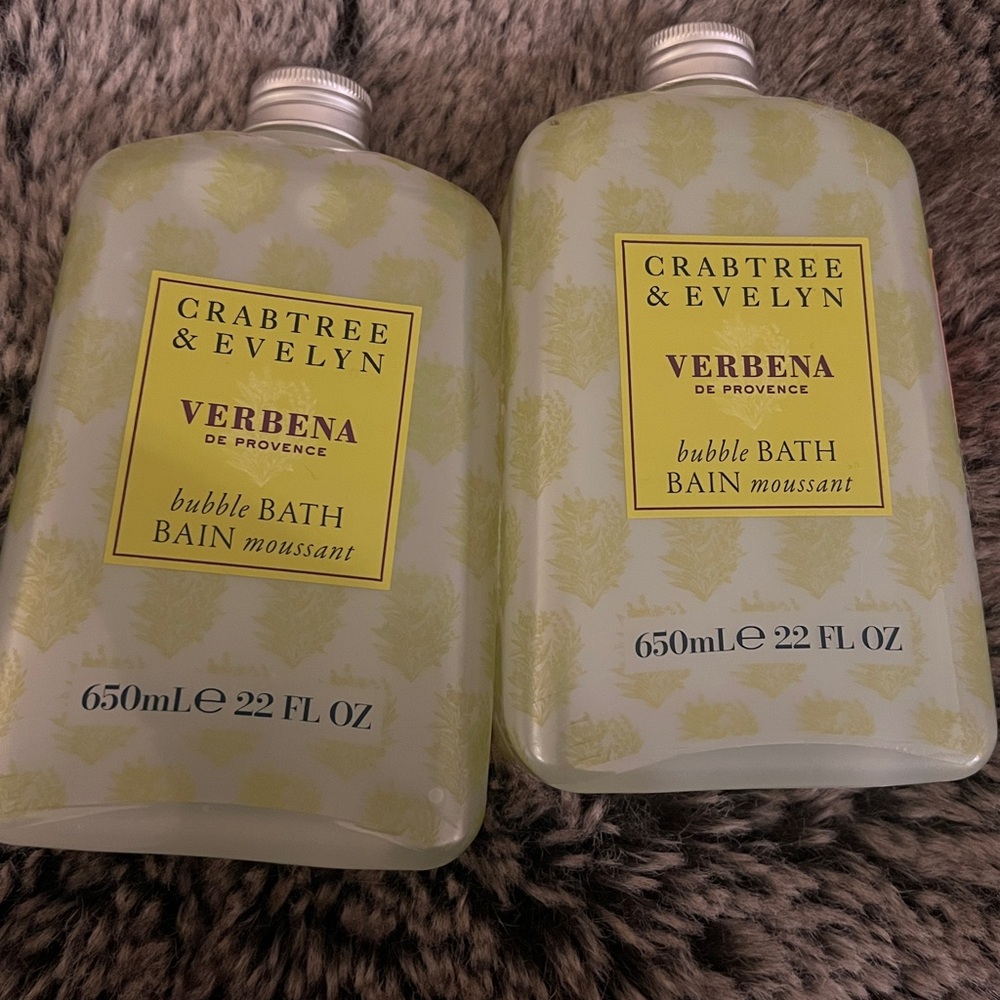 2X Crabtree & Evelyn Verbena De Provence Bubble Bath 22 oz New